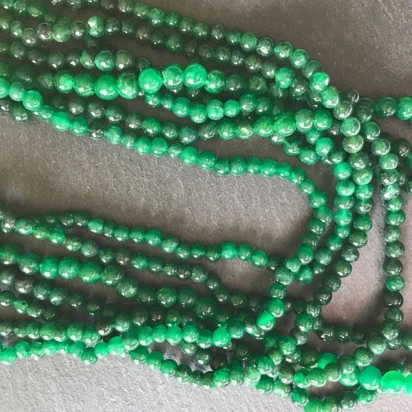 Genuine earth mined emeralds statement necklace - Picture 4 of 6